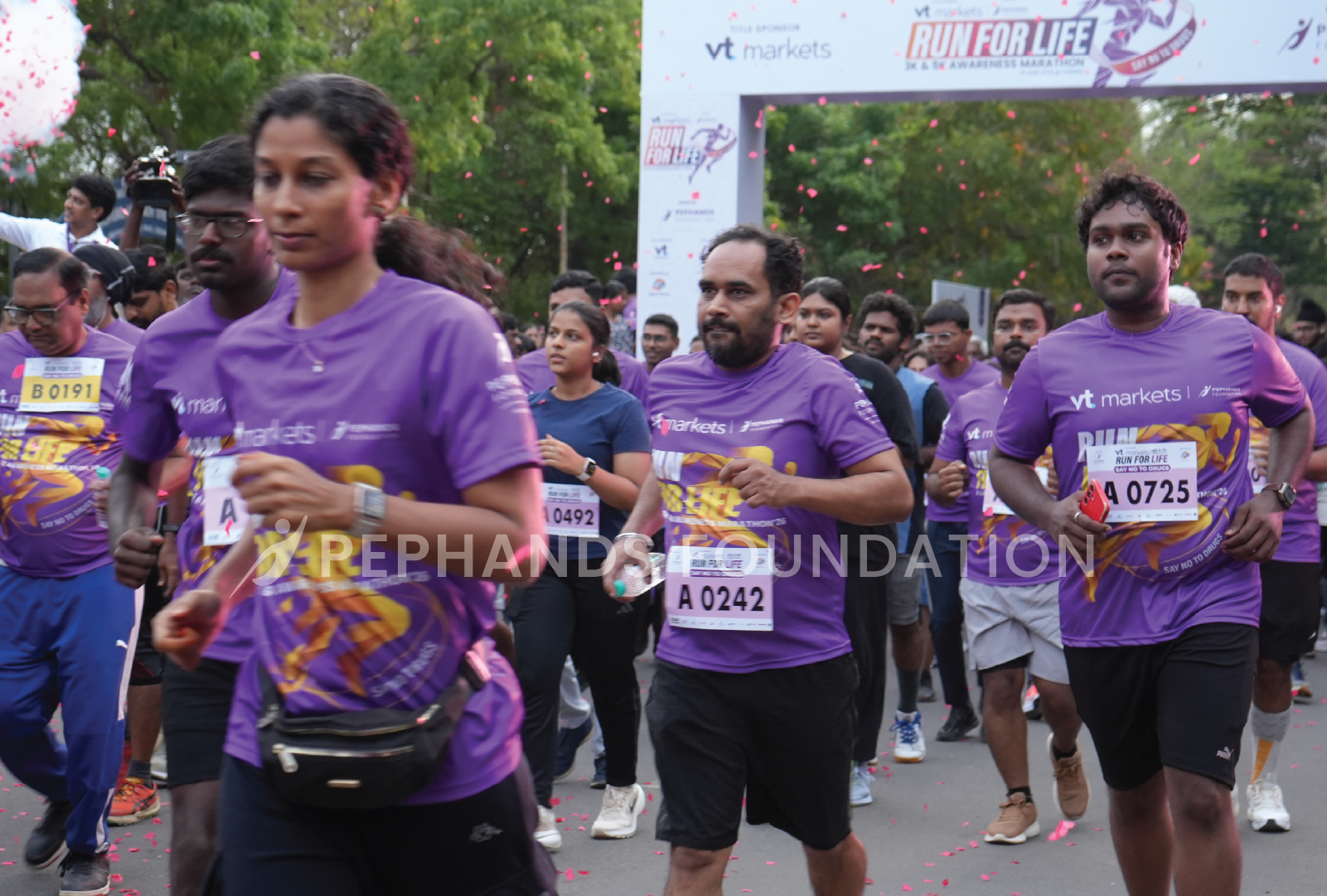 Finisher Medals Ceremony Run For Life Anti-Drug Marathon